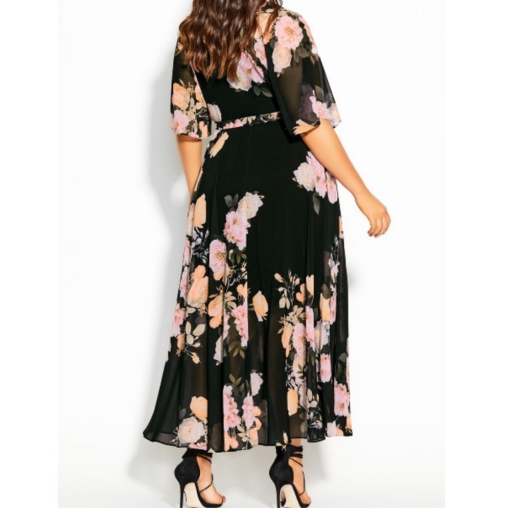 Gorgeous City Chic Tuscan Rose True Wrap dress - Picture 2 of 8